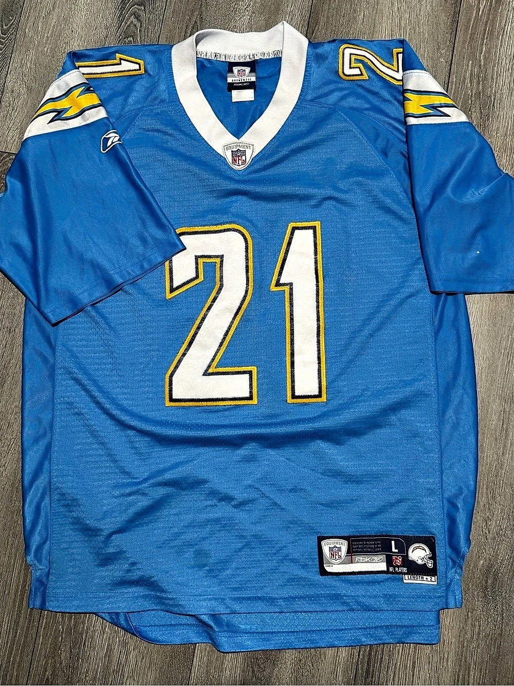 Reebok San Diego Chargers LaDainian Tomlinson #21 Reebok NFL Equipment Jersey